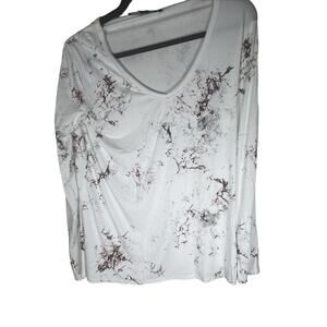 Red 23 Size Medium White Multi Color Blouse